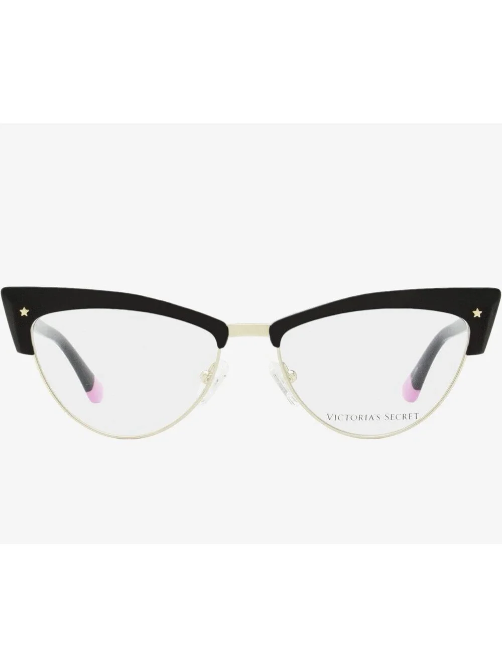 VICTORIAS SECRET VS5018 001 BLACK GOLD 53/16/135 FLEX HINGE EYEGLASSES
